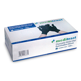 Schwarze Puderfreie Nitril-Vinyl Handschuhe