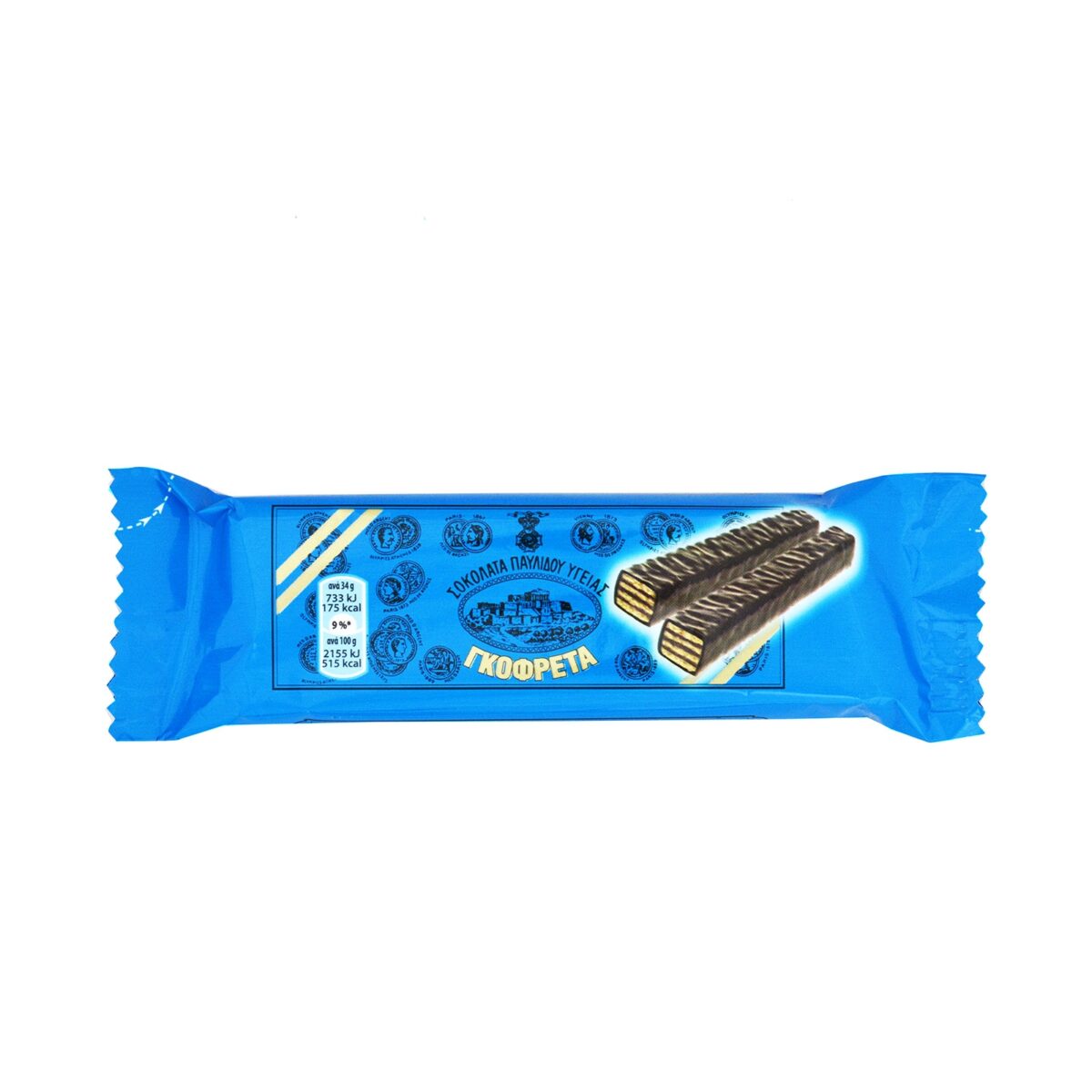 Pavlidis Waffel mit dunkler Schokolade (34g)