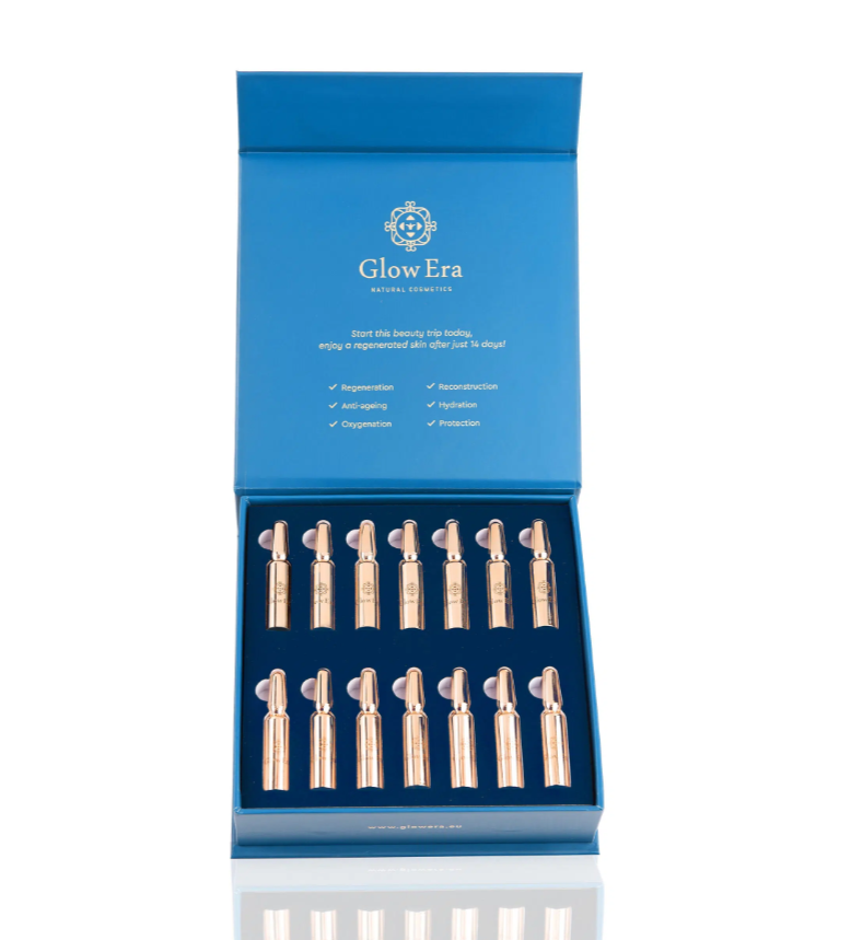 Glow Era Regenerierende Gesichtskur mit Schneckensekret 14 × 1,5 ml