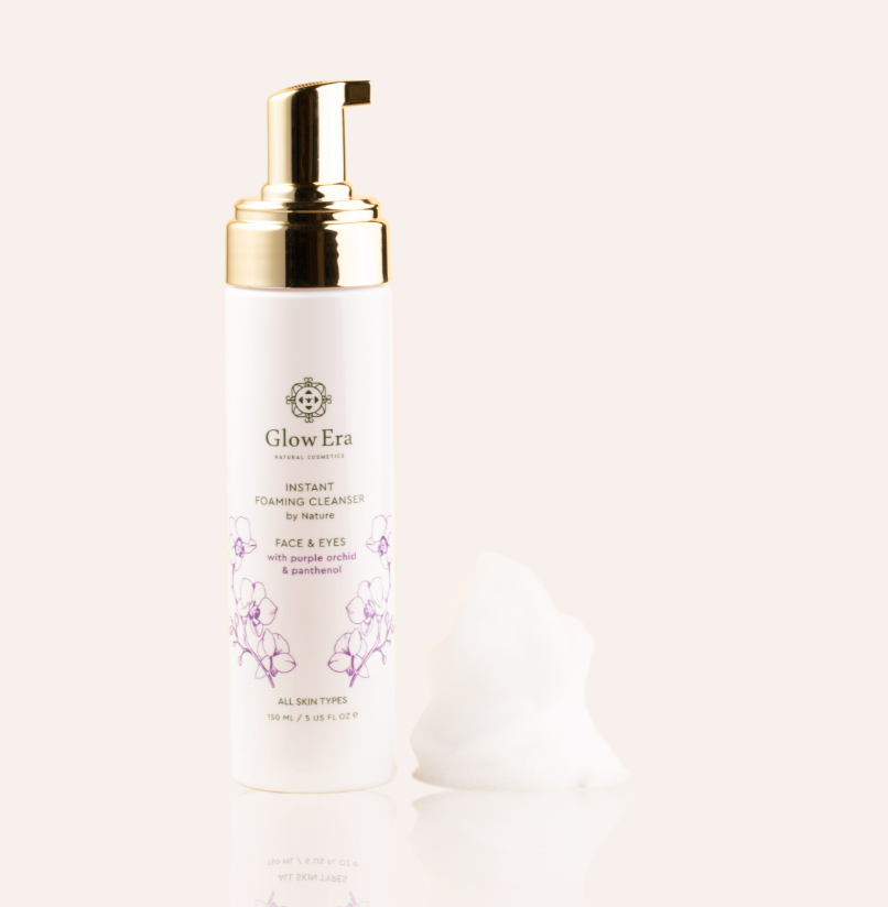 Glow Era Reinigungsschaum für Gesicht & Augen mit Violetter Orchidee 150 ml